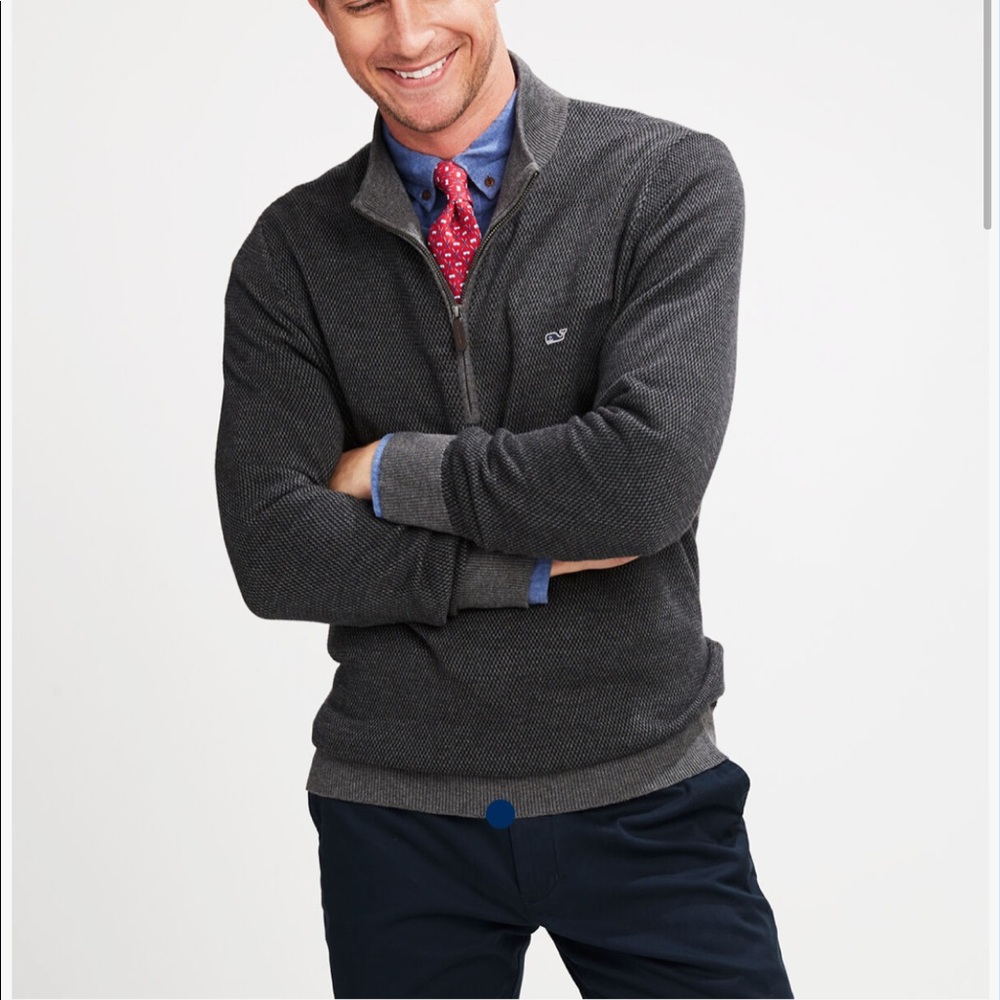 NWT men’s Vineyard Vines half zip sweater